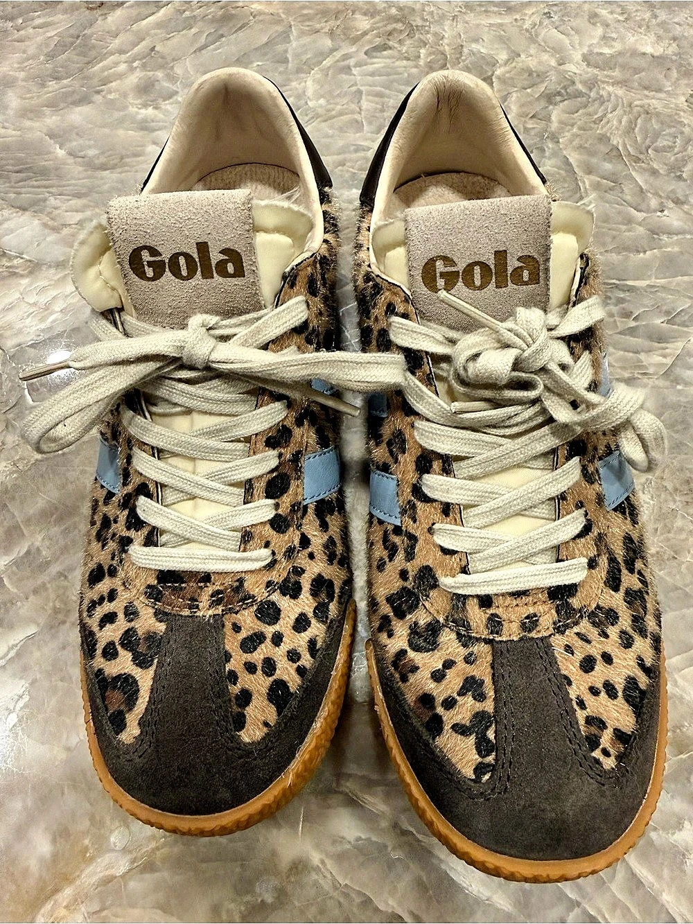 Gola x Anthropologie Elan Leopard Pony Hair Sneakers Size 6.5